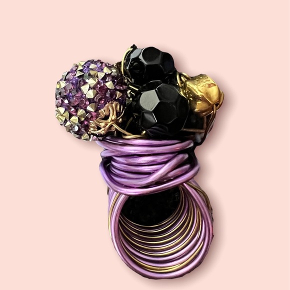 ROYALTY CRYSTAL METALING AGATE RING - Picture 6 of 6